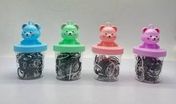 120 ligas en frasco de oso