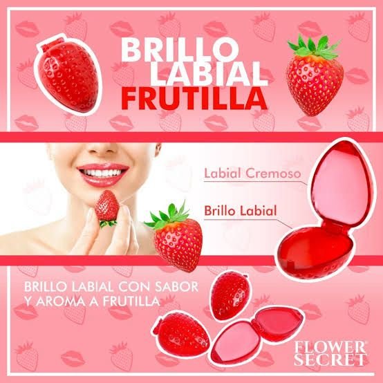 BRILLO LABIAL EN FORMA DE FRESA