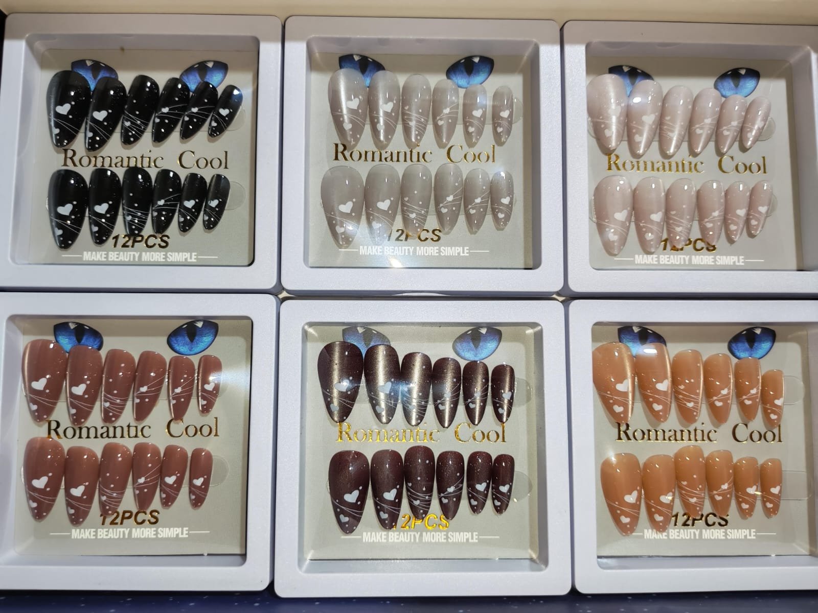 UÑAS POSTIZAS OJO DE GATO modelo A/B